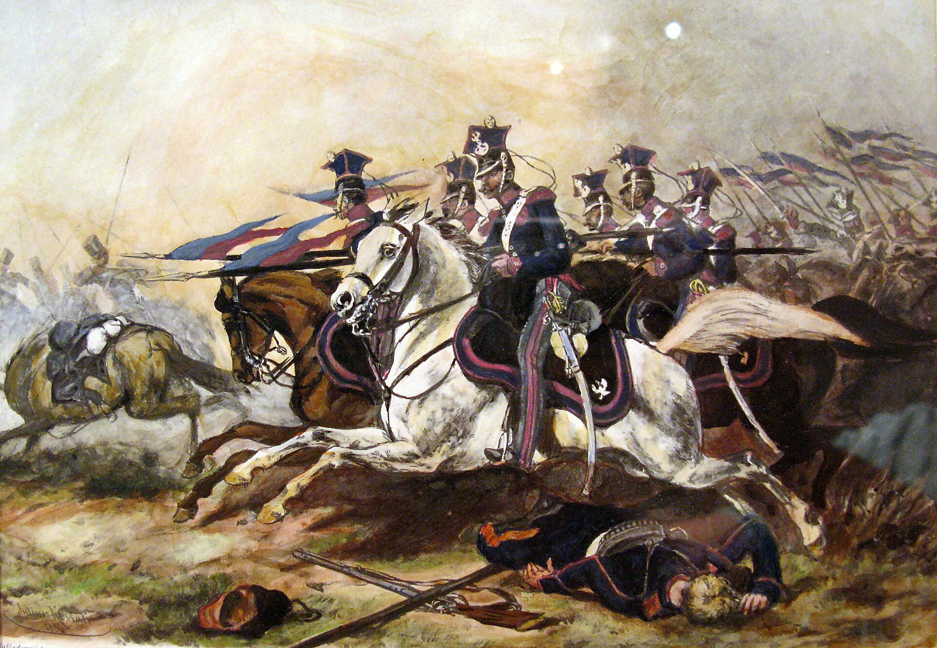 Charge of Poznań cavalry during November Uprising (1830)